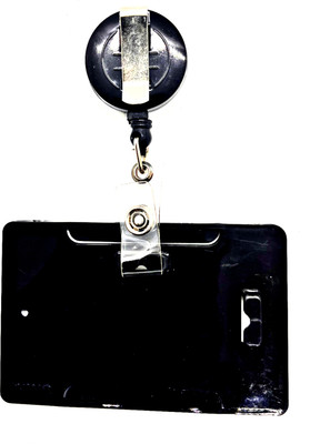 AKAN Plastic ID Badge Holder, ID Badge Reel(Pack of 1)