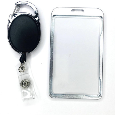 ASV Aluminum ID Badge Holder, ID Badge Reel(Pack of 2)