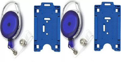Ang Plastic ID Badge Holder, ID Badge Reel(Pack of 2)
