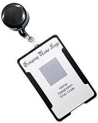 KKSW Plastic ID Badge Holder, ID Badge Reel(Pack of 5)