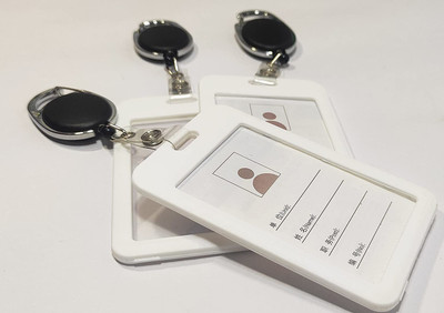 AbhaPrint Plastic ID Badge Holder, ID Badge Reel(Pack of 3)