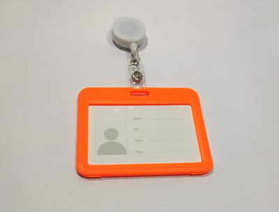 AbhaPrint Plastic ID Badge Holder, ID Badge Reel(Pack of 1)