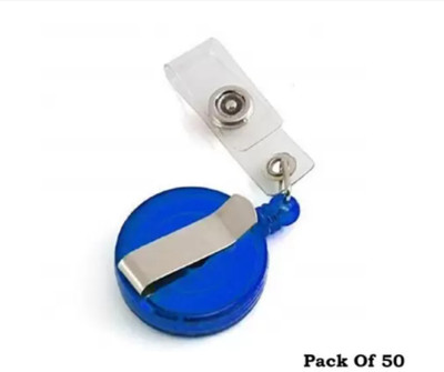 NSSP Plastic, Stainless Steel ID Badge Reel(Pack of 50)