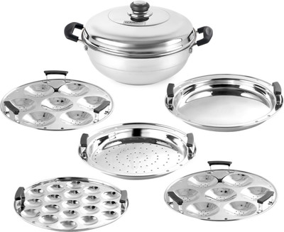 SPRINGWAY Springway SS cook N Steam Multi kadai 6pcs set Induction & Standard Idli Maker(6 Plates , 33 Idlis ) deal from flipkart SPRINGWAY Springway SS cook N Steam Multi kadai 6pcs set Induction & Standard Idli Maker(6 Plates , 33 Idlis ) deal from flipkart
