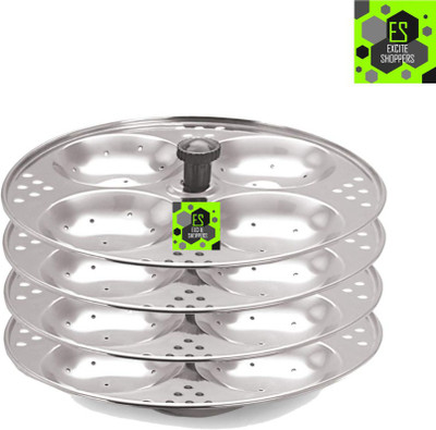 Excite Shoppers Heavy Quality 4 Plates Stainless Steel Idli Maker Standard Idli Maker(4 Plates , 16 Idlis )