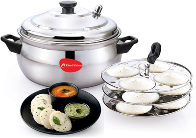 Klassi Kichen STAINLESS STEEL Idli Maker (3 Plates , 12 Idlis ) Induction & Standard Idli Maker(3 Plates , 12 Idlis )