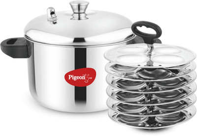 Pigeon Pigeon Idly Maker Induction and Gastove Compatible 6 Plates Induction & Standard Idli Maker(6 Plates , 24 Idlis )