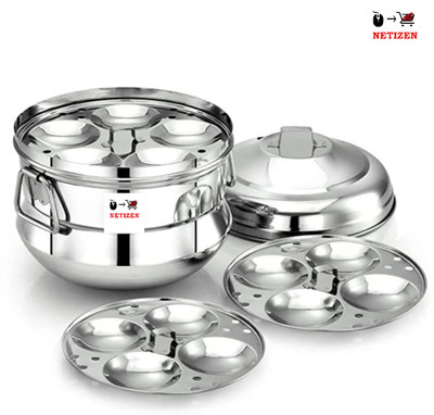 netizen Quality Stainless Steel Idli Cooker / Idli Maker Makes 13 Idlis together Standard Idli Maker(3 Plates , 13 Idlis )