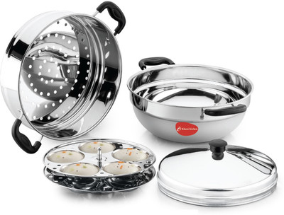 MAHAVIR 10 idli Steamer Mutli Kadhai Induction & Standard Idli Maker(3 Plates , 10 Idlis )