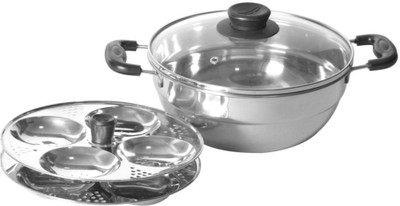 Klassi Kichen Stainless Steel Idli Cooker with Glass Lid, 8 Idlis - 2 Idli Plates Induction & Standard Idli Maker(2 Plates , 8 Idlis ) deal from flipkart Klassi Kichen Stainless Steel Idli Cooker with Glass Lid, 8 Idlis - 2 Idli Plates Induction & Standard Idli Maker(2 Plates , 8 Idlis ) deal from flipkart