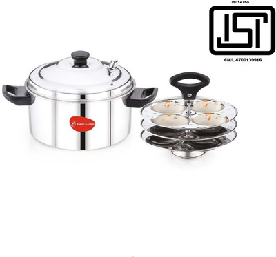 MAHAVIR Standard Induction & Standard Idli Maker(3 Plates , 12 Idlis )