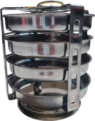zZZ STAINLESS STEEL THATTE IDLE STAND Standard Idli Maker(4 Plates , 4 Idlis )