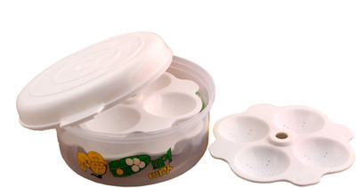 NAYASA Microwave Idli Maker | Food Grade | BPA Free | Microwave Idli Maker(3 Plates , 12 Idlis )