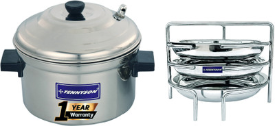 TENNYSON STAINLESS STEE JOINTLESSL DHOKLA COOKER / THATTU IDLY COOKER (3 PLATES } Induction & Standard Idli Maker(3 Plates , 3 Idlis )