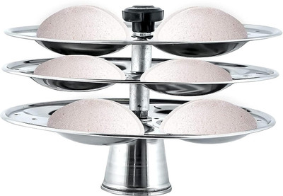 BLLUEX 3 Plates Stainless Steel Heavy Quality Idli Stand Induction & Standard Idli Maker(3 Plates , 12 Idlis )