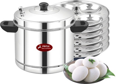 Prithi Home's and Kitchen 6 Plate Induction Friendly Idli maker Idly cooker 24 Idlies Induction & Standard Idli Maker(6 Plates , 24 Idlis )