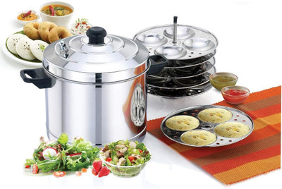 THANGAM Stainless Steel Idly Cooker 6 Plates, Silver Induction & Standard Idli Maker(6 Plates , 24 Idlis )