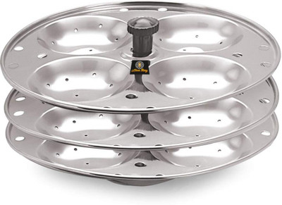 BLLUEX 3 Plates Stainless Steel Heavy Quality Idli Stand Induction & Standard Idli Maker(3 Plates , 12 Idlis )