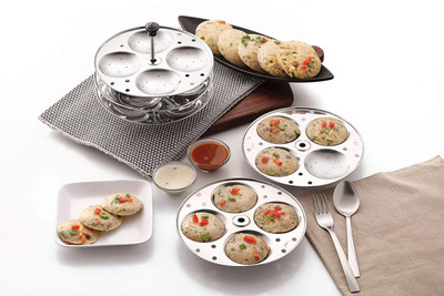 BLLUEX Induction & Standard Idli Maker(3 Plates , 12 Idlis )