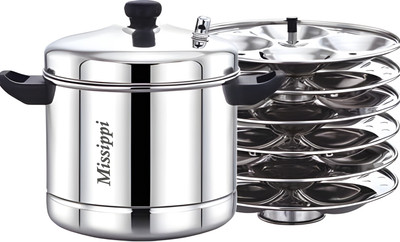MISSIPPI 24 Idli cooker/Idli maker/Idli cooker with 6 plates Induction Friendly Induction & Standard Idli Maker(6 Plates , 24 Idlis )
