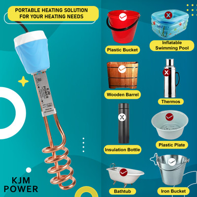 KJM POWER KG003 Water Heater For Home 2000 W Shock Proof Immersion Heater Rod(Water)