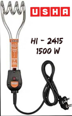 USHA HI 2415 Immersion Heater (Silver) - Copper 1500 W Shock Proof Immersion Heater Rod(Beverages, Water)