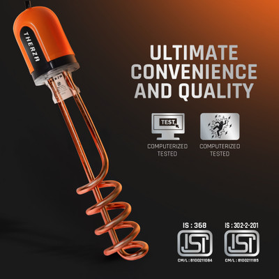 therza Cromo Stainless Steel Shock 1500 W Shock Proof Immersion Heater Rod(Water)