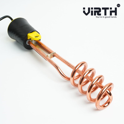 VIRTH Stability at high temperatures Shockproof Waterproof & Protection 1500 W Shock Proof Immersion Heater Rod(Heating Water)
