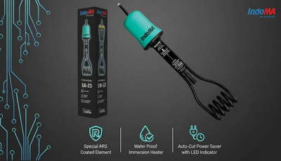 Indoma Auto-Cut Waterproof Immersion Heater | Model: SA-23 1500 W Shock Proof Immersion Heater Rod(Water)