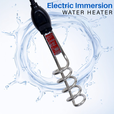 hollyhock Deluxe Black Portable 1500 W Shock Proof Immersion Heater Rod(Water)