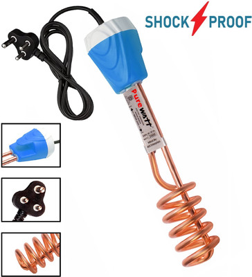 Pure Watt AV042 Copper Water Heater For Home 1500 W Shock Proof Immersion Heater Rod(Water)