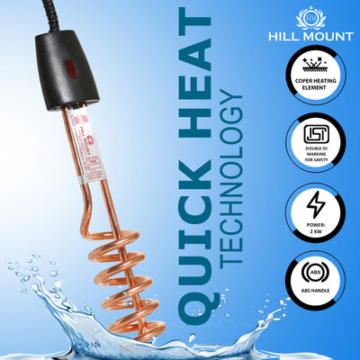 HILL MOUNT ISI Certified Premium Quality Lekar Plated 2000 W Shock Proof Immersion Heater Rod(Water)