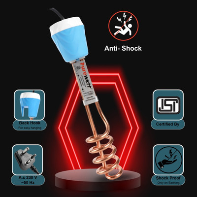 Pure Watt ISI Mark Shock-Proof & Water-Proof 2000 W Shock Proof Immersion Heater Rod(Water)