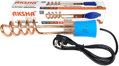 Aksha Gold Water heater for bathroom rod element heating rod pack of 1 1500 W Shock Proof Immersion Heater Rod(water, Liquid, pond, tank)