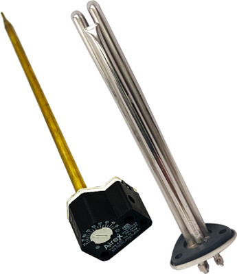 Airex Triangle Geyser Element 1000 W With 7 Inch Thermostat Temperature Sensor 1000 W Shock Proof Immersion Heater Rod(Water Heating Element)