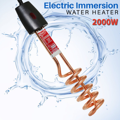 hollyhock Deluxe Black Portable 2000 W Shock Proof Immersion Heater Rod(Water)