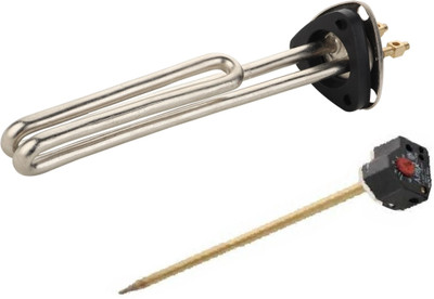 Airex Triangle Type Geyser Heating Element With Thermostat Cut-Off Electronic Electric Water Heater Geyser Temperature Controlling Sensor 11 Inch + 1500 W Shock Proof Immersion Heater Rod(220)