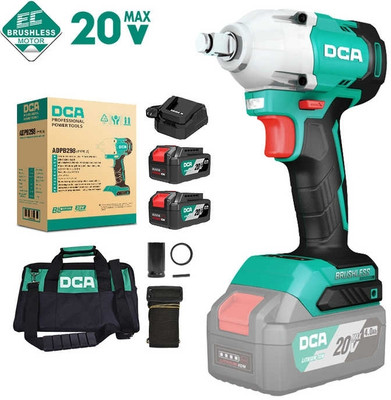 Mat max ADPB298 IMPACT WRENCH,300NM TORQUE,20V Cordless Brushless Impact Wrench ½” Power & Hand Tool Kit(1 Tools)