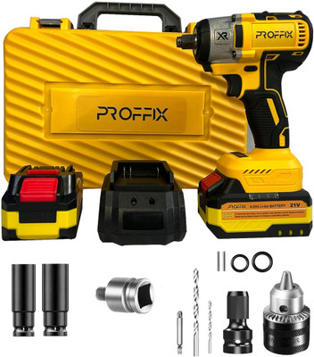 PROFFIX PROFFIX Two Batteries 21 Volt 320 NM Brushless Cordless Impact Wrench(1/2 inch)