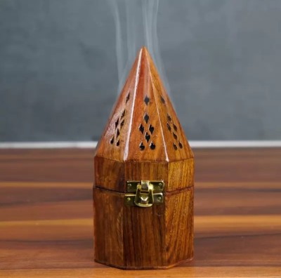 RanaCreation Wooden cone incense holder in pakka sheesham Wooden Incense Holder(Brown)