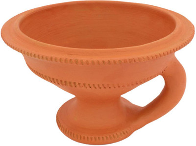 PEJ THE CRAFTS Desi Handmade Natural Clay, Dhoop Dan with Handle(Pack Of 1) Terracotta Incense Holder(Brown)