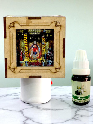 Shri Shiva Enterprises Electric Kapoor Dani Combo | Aroma Oil Burner, Diffuser & Fragrance Lamp Wooden, Plastic, Steel Incense Holder Set(Brown, Pack of 1)