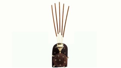 Elit Mart Insence holder Wooden, Brass Incense Holder(Brown, Gold, Pack of 1)