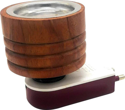 OGU Kapoor Dani, Camphor Diffuser Electric Kapoor Burner Lamp Wooden Incense Holder(Brown, Pack of 1)