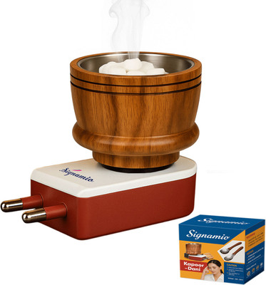 Signamio Kapoor Camphor Oud Aroma Diffuser & Electric Dhoop Burner Machine DN-1 Wooden Incense Holder(Beige, Pack of 1)