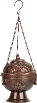 NEW INDIA METAL EMPORIUM Brass Incense Holder(Brown)