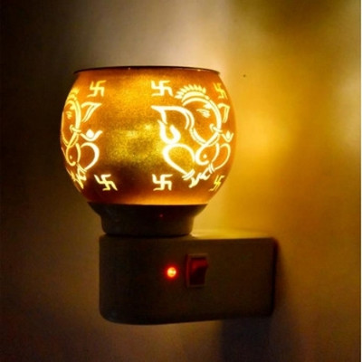 ARTRADERS Electric Ganesh Ji Kapoor Dani Camphor Burner MultiUses Incense Aroma Dhoop Dani Glass Incense Holder(Multicolor)