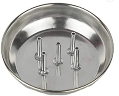 SHRIKHATUSHYAM 5 Sticks Agarbatti Plate, Incense Holder,Incense Stick Stand Stainless Steel Incense Holder(Silver)