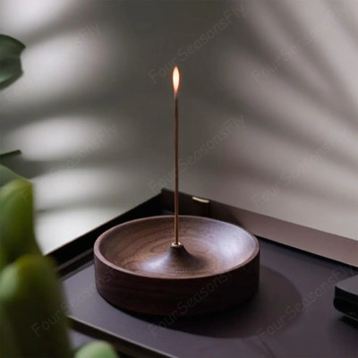 CRAFTSLY SHOPPEE Pakka Sheesham Wood Agarbatti Incense Stick Box and Dhoop Stand Ash Catcher Decorative Handicraft Incense Holder - Medium Wooden Incense Holder(Brown)