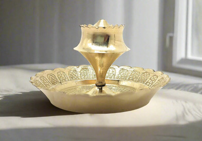 Nyra Brass Agarbatti/Incense Stand | Pital Agarbatti Holder for Pooja Brass Incense Holder(Gold)